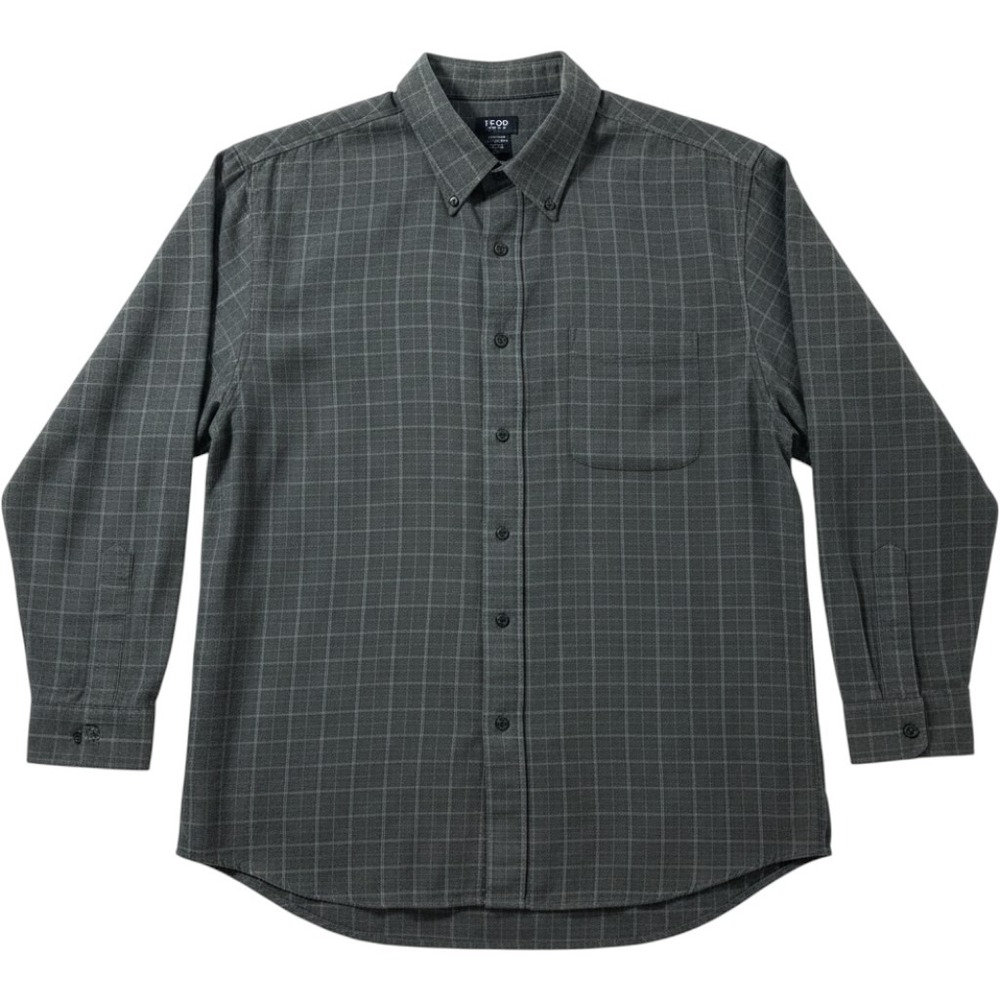 IZOD Jeans Mens Long Sleeve Plaid Button Down Shirt Gray 2X